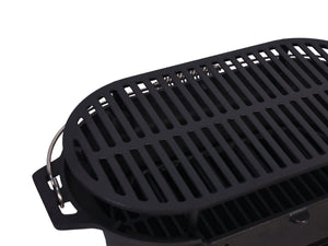 BBQ Holzkohlegrill Tischgrill Gusseisen 49 x 27 x 22 cm
