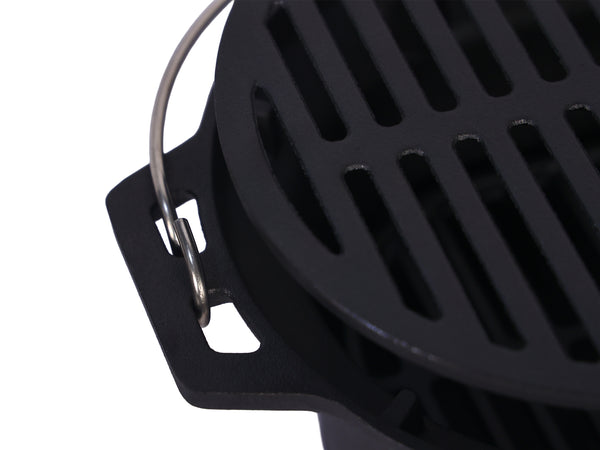 BBQ Holzkohlegrill Tischgrill Gusseisen 49 x 27 x 22 cm