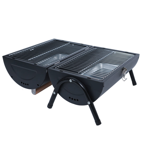BBQ Holzkohlegrill Campinggrill schwarz