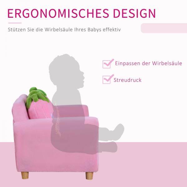 Kindersofa Kindersessel Sofa Couch Kinder Kinderzimmer Doppelsofa Erdbeersofa