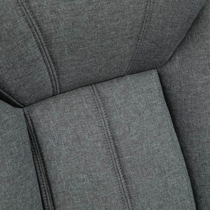 Bürostuhl mit Wippfunktion ergonomischer Stuhl höhenverstellbarer Drehstuhl Nylon Grau