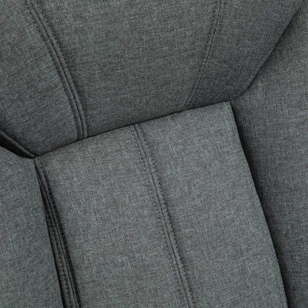 Bürostuhl mit Wippfunktion ergonomischer Stuhl höhenverstellbarer Drehstuhl Nylon Grau