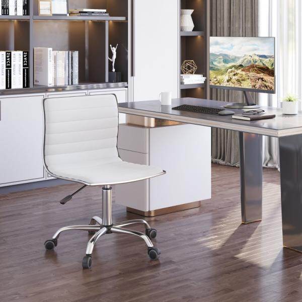 Friseurstuhl Salonstuhl Drehstuhl Höhenverstellbar, Weiss