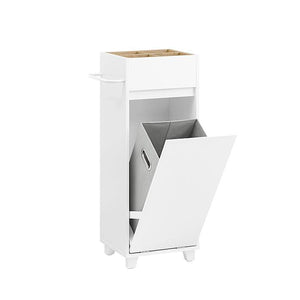 Weisser Wäscheschrank mit ausklappbarem Wäschesack