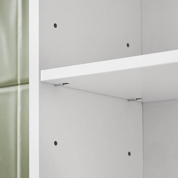Toilettenregal | Waschmaschinenschrank | Badezimmerregal mit Schrank | Weiss