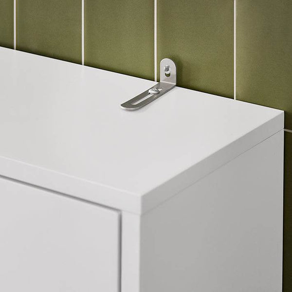 Toilettenregal | Waschmaschinenschrank | Badezimmerregal mit Schrank | Weiss