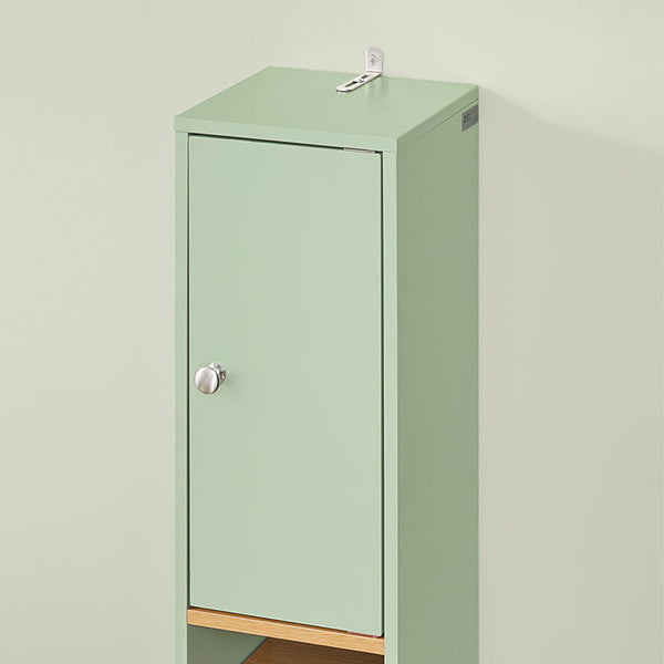 Badezimmer Hochschrank | Badschrank mit 5 Fächern | Badregal Hellgrün