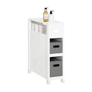 Nischenregal mit 2 Körben | Küchenregal | Badezimmerregal Weiss BZR83-W