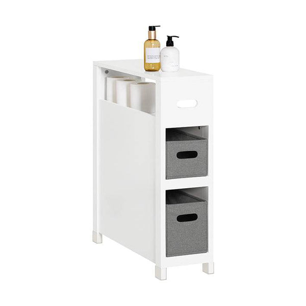 Nischenregal mit 2 Körben | Küchenregal | Badezimmerregal Weiss BZR83-W