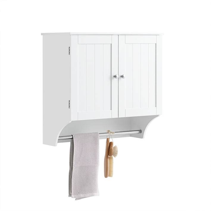 Hängeschrank mit Türen | Badschrank | Medizinschrank | Wandschrank | Weiss BZR84-W