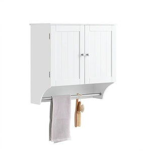 Hängeschrank mit Türen | Badschrank | Medizinschrank | Wandschrank | Weiss BZR84-W
