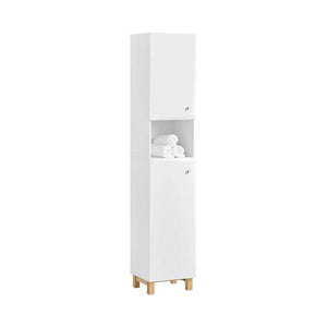 Bad Hochschrank | Badschrank | Badregal | Badmöbel Weiss BZR91-W