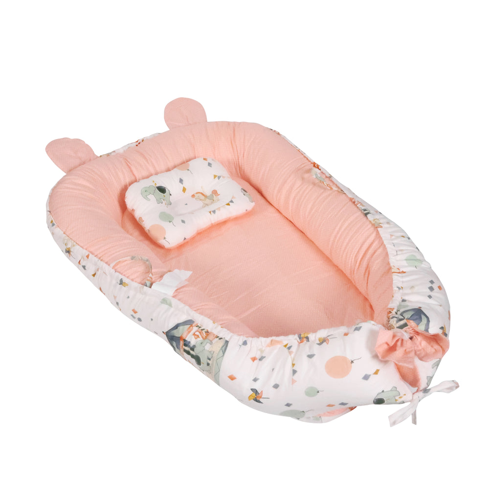 Babynest 90 x 50 x 12 cm rosa