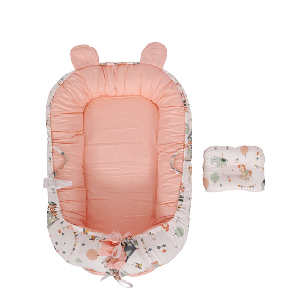 Babynest 90 x 50 x 12 cm rosa