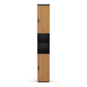 Badezimmerschrank AQUALIA 30 x 30 x 190 cm braun/schwarz