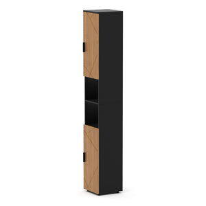 Badezimmerschrank AQUALIA 30 x 30 x 190 cm braun/schwarz