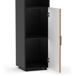 Badezimmerschrank AQUALIA 30 x 30 x 190 cm braun/schwarz