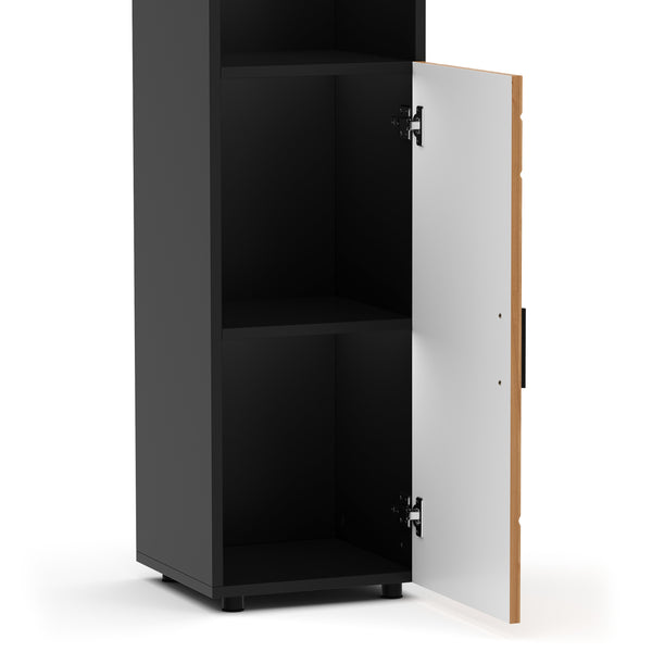 Badezimmerschrank AQUALIA 30 x 30 x 190 cm braun/schwarz