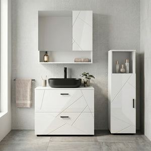Badezimmerschrank AQUALIA 30 x 30 x 95 cm weiss