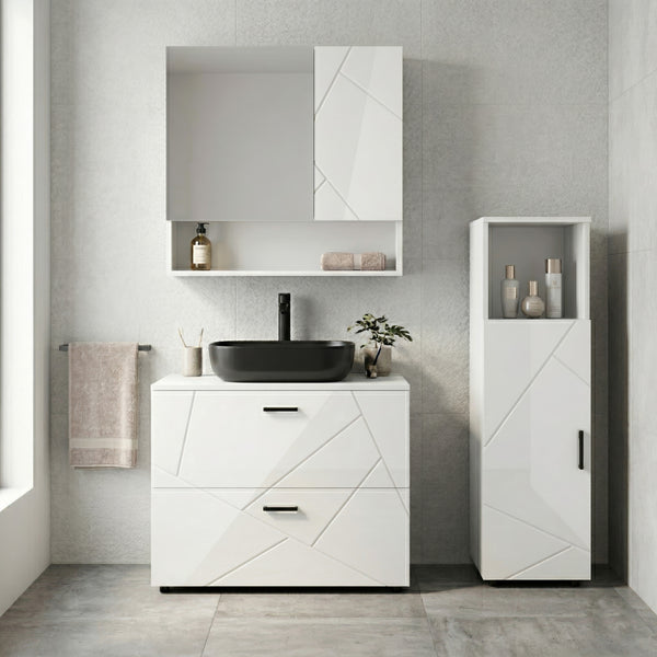 Badezimmerschrank AQUALIA 30 x 30 x 95 cm weiss