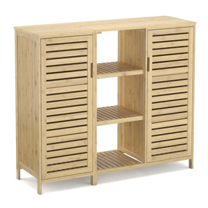 Badezimmerschrank Bambus SANOVA 100 x 33 x 87 cm natur