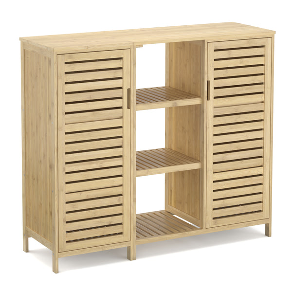 Badezimmerschrank Bambus SANOVA 100 x 33 x 87 cm natur
