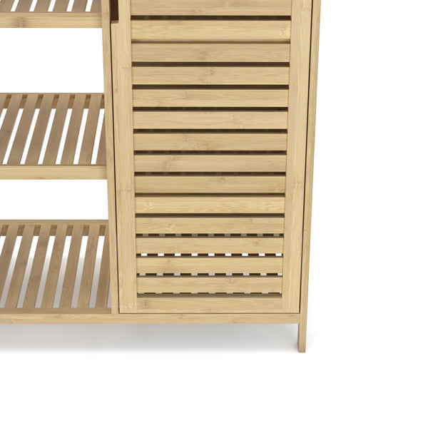 Badezimmerschrank Bambus SANOVA 100 x 33 x 87 cm natur