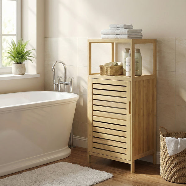 Badezimmerschrank Bambus SANOVA 37 x 33 x 86 cm natur