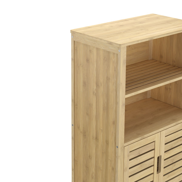 Badezimmerschrank Bambus SANOVA 50 x 29 x 92 cm natur