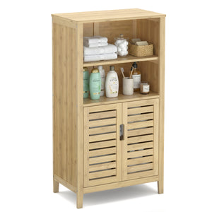 Badezimmerschrank Bambus SANOVA 50 x 29 x 92 cm natur