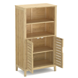 Badezimmerschrank Bambus SANOVA 50 x 29 x 92 cm natur