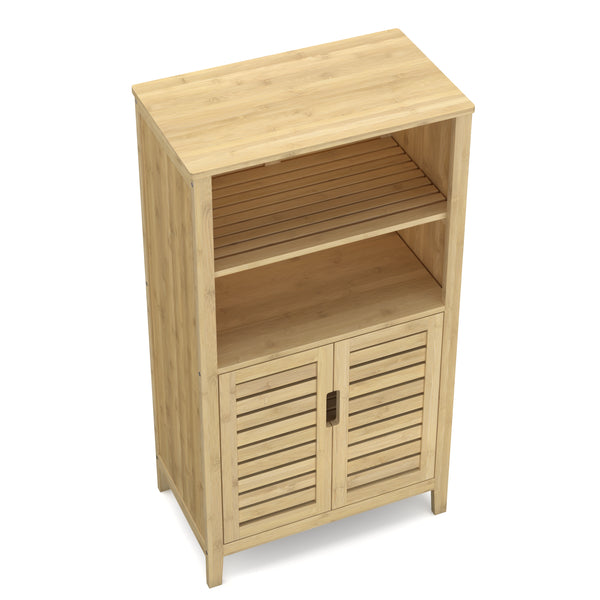 Badezimmerschrank Bambus SANOVA 50 x 29 x 92 cm natur