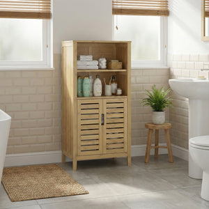 Badezimmerschrank Bambus SANOVA 50 x 29 x 92 cm natur