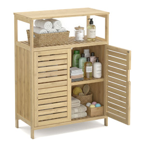 Badezimmerschrank Bambus SANOVA 60 x 30 x 81 cm natur