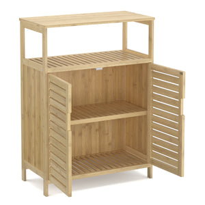 Badezimmerschrank Bambus SANOVA 60 x 30 x 81 cm natur
