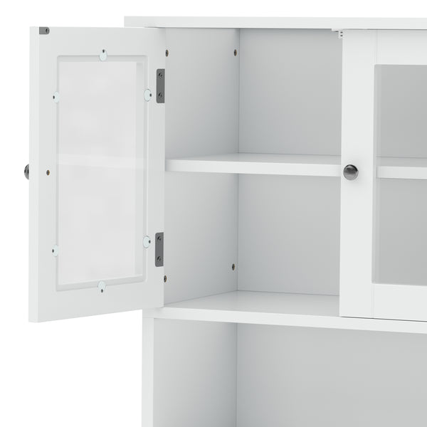 Badezimmerschrank FONTANA 60 x 30 x 148 cm weiss