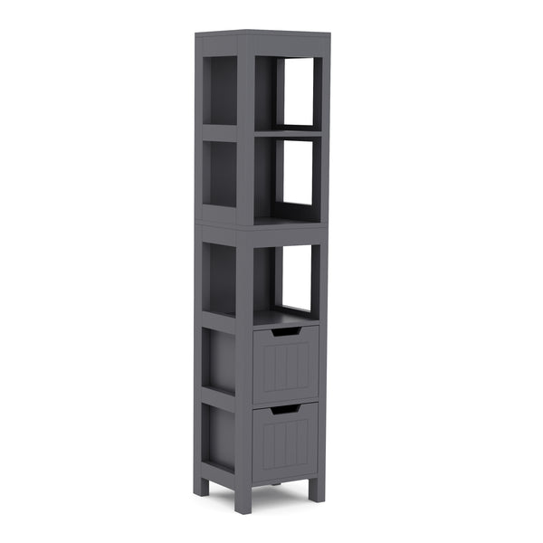 Badezimmerregal FORTUNA 30 x 30 x 144 cm anthrazit