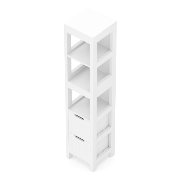 Badezimmerregal FORTUNA 30 x 30 x 144 cm weiss
