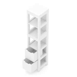 Badezimmerregal FORTUNA 30 x 30 x 144 cm weiss