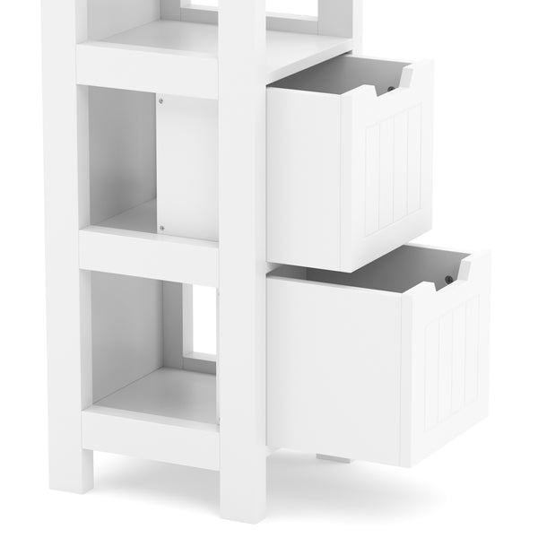 Badezimmerregal FORTUNA 30 x 30 x 144 cm weiss
