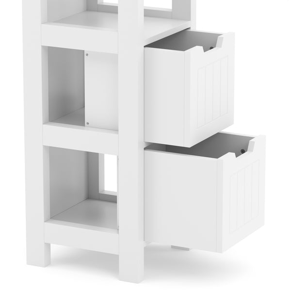 Badezimmerregal FORTUNA 30 x 30 x 89 cm weiss