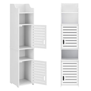 Mobile bagno Mora 135x32x32 cm con 3 ripiani, WPC bianco 