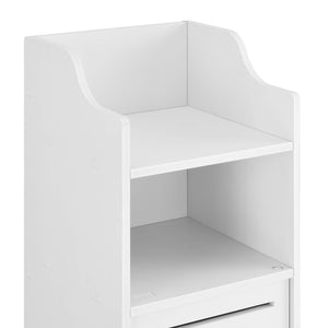 Mobile bagno Mora 135x32x32 cm con 3 ripiani, WPC bianco 