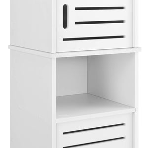 Mobile bagno Mora 135x32x32 cm con 3 ripiani, WPC bianco 