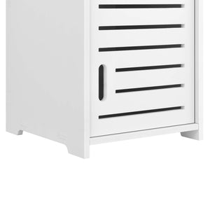 Mobile bagno Mora 135x32x32 cm con 3 ripiani, WPC bianco 