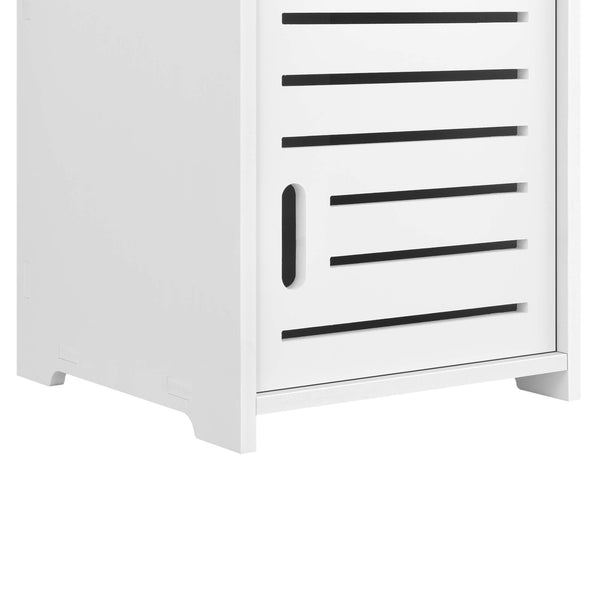 Mobile bagno Mora 135x32x32 cm con 3 ripiani, WPC bianco 