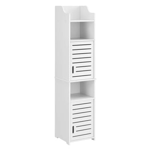 Mobile bagno Mora 135x32x32 cm con 3 ripiani, WPC bianco 
