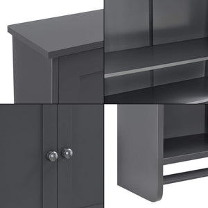 Mobile bagno Steyr 65x49x15 cm Grigio scuro MDF 