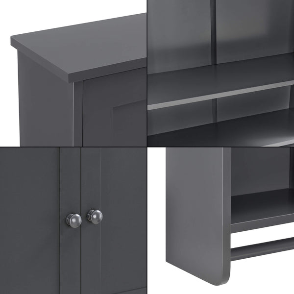 Mobile bagno Steyr 65x49x15 cm Grigio scuro MDF 