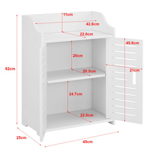 Badezimmerschrank Trosa 62x45x25 cm WPC Weiss
